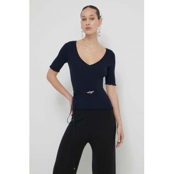 HUGO tricou femei, culoarea bleumarin 50514288