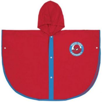 Pelerina de ploaie tip poncho, Spiderman, Rosu, 3 - 4 ani la reducere