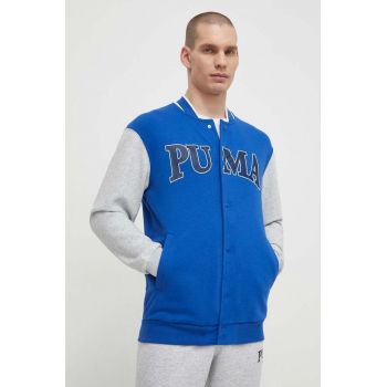 Puma bluză SQUAD bărbați, culoarea bleumarin, cu imprimeu 678971