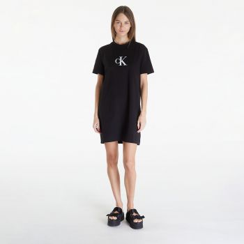 Calvin Klein Jeans Satin Ck T-Shirt Dress Black ieftina