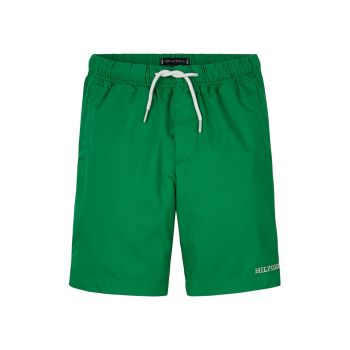 Pantaloni scurti din amestec de bumbac organic cu snururi de ajustare