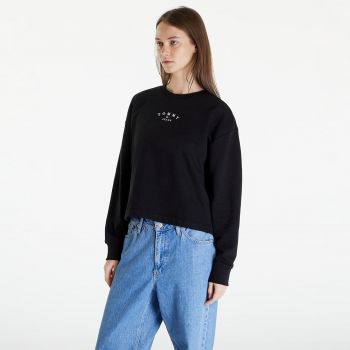 Tommy Jeans Essential Logo 2 Relaxed Fit Crewneck Black la reducere