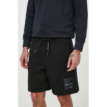 Armani Exchange pantaloni scurti barbati, culoarea negru de firma originali