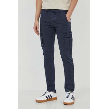 Bomboogie pantaloni barbati, culoarea albastru marin, drept