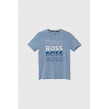 BOSS tricou de bumbac pentru copii cu imprimeu