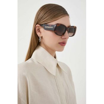 Burberry ochelari de soare femei, culoarea maro