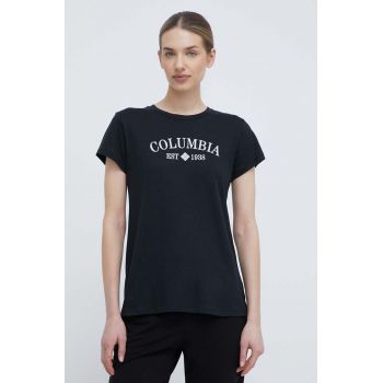 Columbia tricou Trek femei, culoarea negru 1992134 ieftin