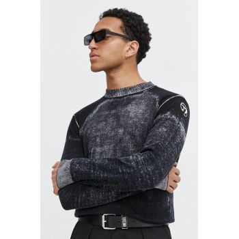 Diesel pulover de bumbac culoarea negru, light A11187.0BEAR de firma original