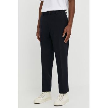 Les Deux pantaloni barbati, culoarea negru, mulata