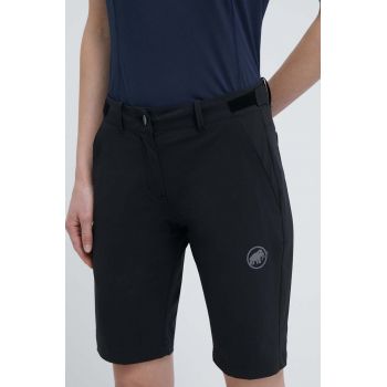 Mammut pantaloni scurți outdoor Runbold culoarea negru, neted, medium waist