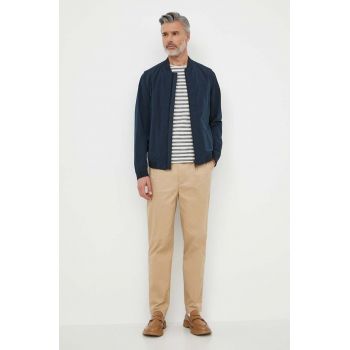 Michael Kors pantaloni barbati, culoarea bej, mulata