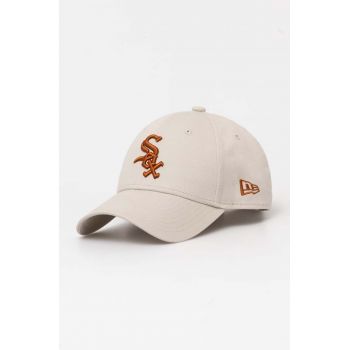 New Era șapcă de baseball din bumbac culoarea bej, cu imprimeu, CHICAGO WHITE SOX ieftina