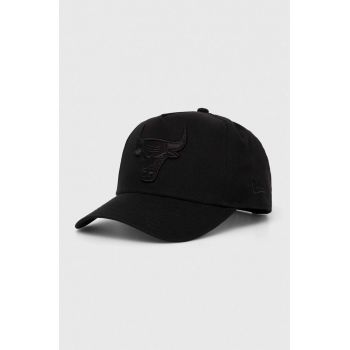New Era șapcă de baseball din bumbac culoarea negru, cu imprimeu, CHICAGO BULLS