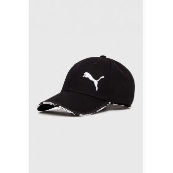 Puma șapcă de baseball din bumbac culoarea negru, cu imprimeu, 024875