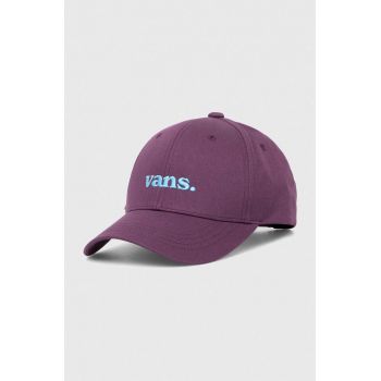 Vans șapcă de baseball din bumbac culoarea violet, cu imprimeu ieftina