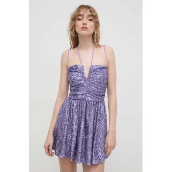 Aniye By rochie culoarea violet, mini, evazati