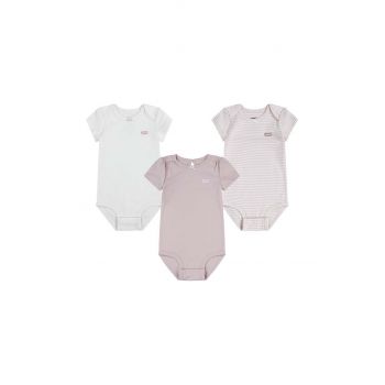 Levi's body din bumbac pentru bebelusi LVG 3PK BOW BODYSUIT SET 3-pack