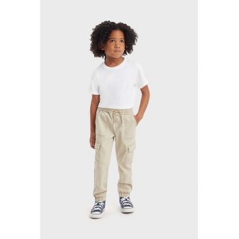 Levi's pantaloni copii culoarea bej, neted