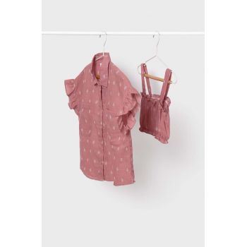 Mayoral top + cămașă pentru copii culoarea roz, modelator