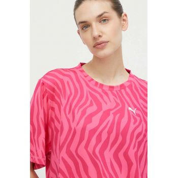 Puma tricou de antrenament Train Favorite culoarea roz, 523215
