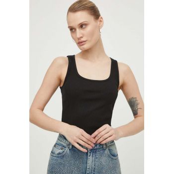 Samsoe Samsoe top femei, culoarea negru