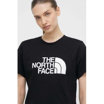 The North Face tricou din bumbac femei, culoarea negru