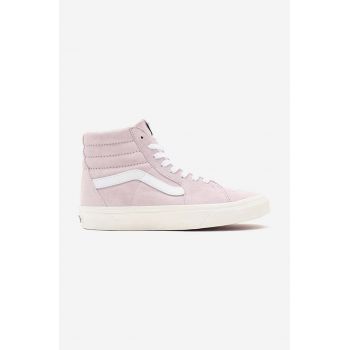 Vans teniși de piele UA SK8-Hi femei, culoarea roz VN0A32QG9G4-pink