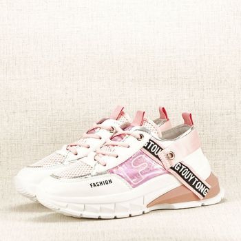 Sneakers alb cu roz Mara M4