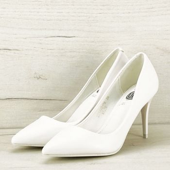 Pantofi eleganti albi BG1313 02