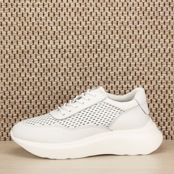 Sneakers piele naturala Aniela alb M5