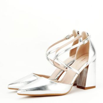 Pantofi argintii eleganti 8710 04