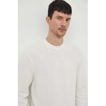 BOSS pulover bărbați, culoarea alb 50511773 de firma original