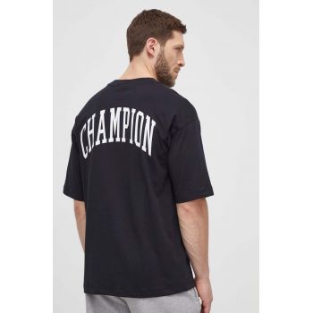 Champion tricou din bumbac barbati, culoarea negru, cu imprimeu, 219855 ieftin