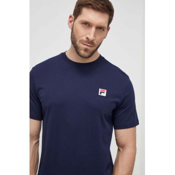 Fila tricou din bumbac barbati, culoarea albastru marin, cu imprimeu de firma original
