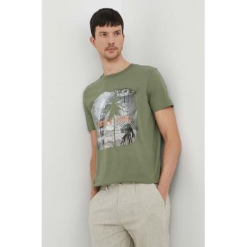 Joop! tricou din bumbac barbati, culoarea verde, cu imprimeu