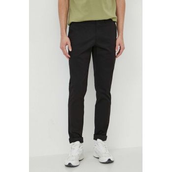 Michael Kors pantaloni barbati, culoarea negru, mulata