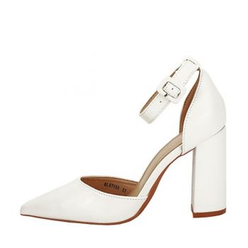 Pantofi eleganti albi BLQ7180 01