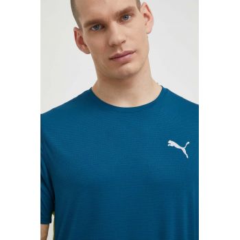 Puma tricou de alergare Run Favourite Velocity culoarea turcoaz, cu imprimeu, 525058 ieftin