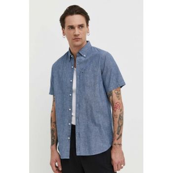 Superdry camasa din bumbac barbati, cu guler button-down, regular