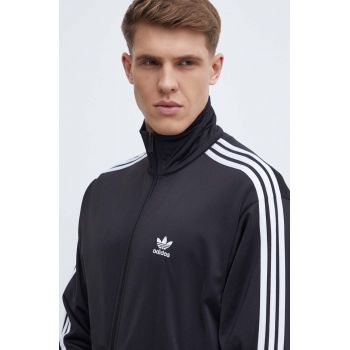 adidas Originals bluză Adicolor Classics Firebird bărbați, culoarea negru, cu imprimeu  IJ7058
