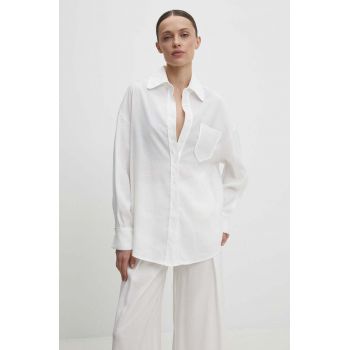 Answear Lab camasa femei, culoarea alb, cu guler clasic, relaxed la reducere