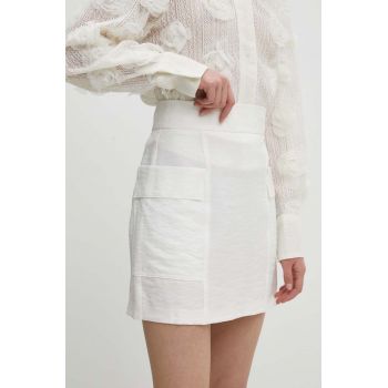 Answear Lab fusta culoarea alb, mini, drept ieftina