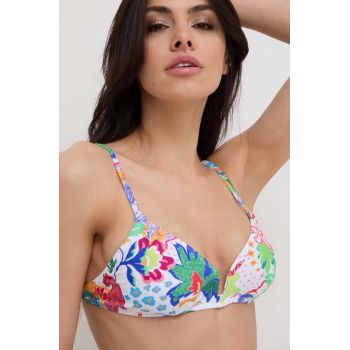 Desigual sutien de baie culoarea alb, cupa usor rigidizata de firma original