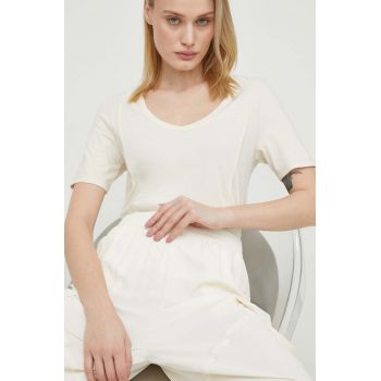 G-Star Raw tricou din bumbac femei, culoarea bej ieftin