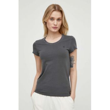 G-Star Raw tricou din bumbac femei, culoarea gri