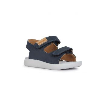 Geox sandale din piele pentru copii SANDAL LIGHTFLOPPY culoarea albastru marin