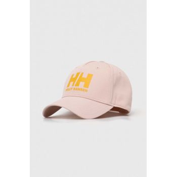 Helly Hansen șapcă de baseball din bumbac HH Ball Cap 67434 001 culoarea roz, cu imprimeu 67434 de firma originala