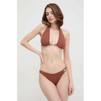 Karl Lagerfeld sutien de baie culoarea maro, cupa usor rigidizata de firma original