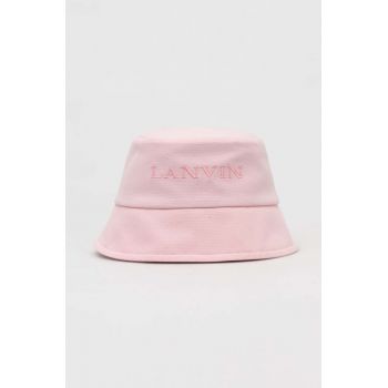 Lanvin pălărie din bumbac culoarea roz, bumbac 6LPESC.U7652 de firma originala