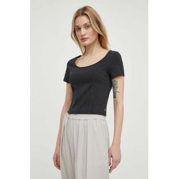 Levi's tricou femei, culoarea negru